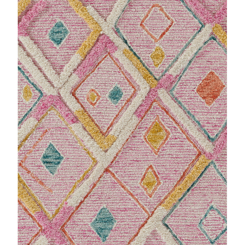 Charlize Hand Tufted Wool Pink/Yellow/Green Rug & Reviews Joss & Main